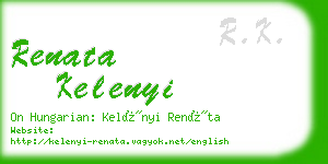 renata kelenyi business card